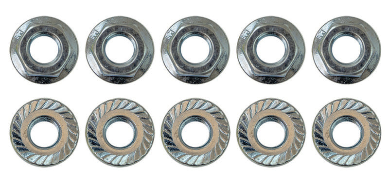 Moroso 5/16in-24 Serrated Zinc Flange Nut  - 10 Pack Moroso