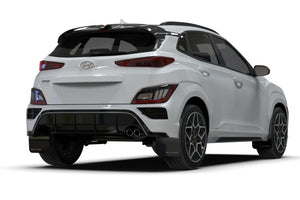 Rally Armor 2022 Hyundai Kona N Line Black UR Mud Flap w/ White Logo Mud Flaps Rally Armor   