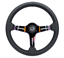 Load image into Gallery viewer, NRG Light Weight Gaming Steering Wheel - Splitz NeoChrome Silver Spokes Perforated Leather | ST-010MC-PR
