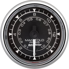 Load image into Gallery viewer, Autometer Chrono 2-1/16in 15PSI Digital Stepper Motor Manifold Pressure Gauge - Chrome | 9750
