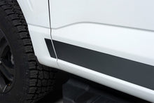 Load image into Gallery viewer, Putco 2021 Ford F-150 Super Cab 8ft Long Box Black Platinum Rocker Panels (4.25in Tall 12pcs) Body Armor &amp; Rock Rails Putco

