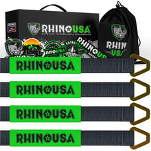 Load image into Gallery viewer, Rhino USA Axle Tie Down Straps (4-Pack) 2In X 38In - Black Cargo Tie-Downs Rhino USA
