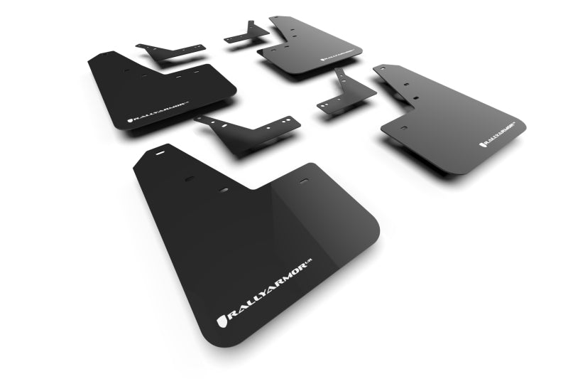 Rally Armor 21-25 Dodge Ram 1500 TRX Black UR Mud Flap - White Logo Rally Armor