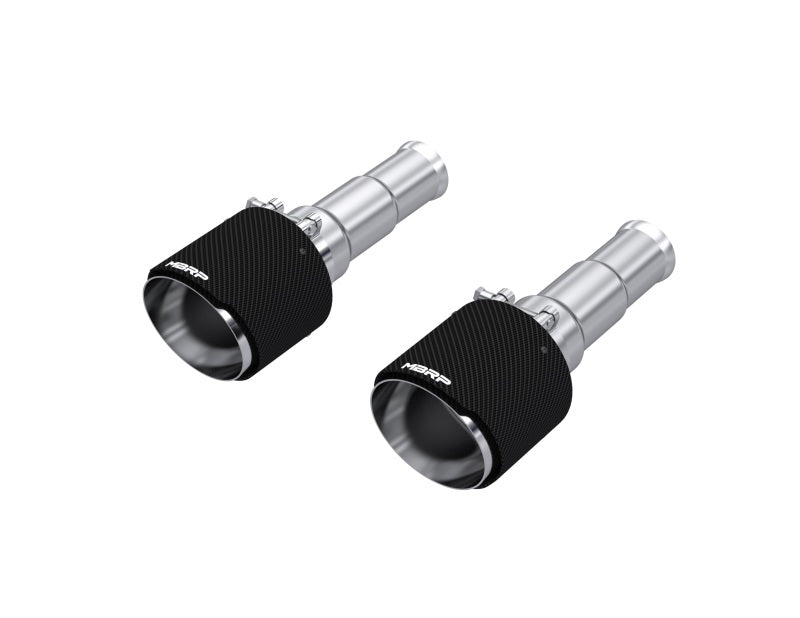 MBRP 19-24 Ram 1500 5.7L Hemi 3in Inl. 5in OD DW Angle Cut T304 Carbon Exhaust Tips - Pairs MBRP