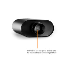 Load image into Gallery viewer, Mishimoto Muffler with 2.5in Center Inlet/Outlet - Angled Tip - Black Muffler Mishimoto
