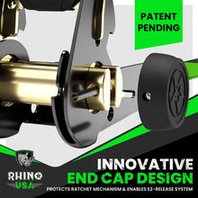 Load image into Gallery viewer, Rhino USA Medium Duty Ratchet Strap Tie-Down 4-Pack (Green) Cargo Tie-Downs Rhino USA
