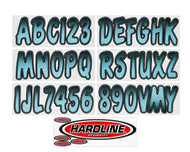 Hardline Boat Lettering Registration Kit 3 in. - 200 BabyBlue/Black | BJBKG200