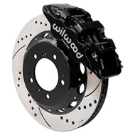 Wilwood 99-12 Porsche 911 (996/997) Aero6 Front Brake Kit Drill/Slot 14.00in Rotor W/Lines - Blk Wilwood