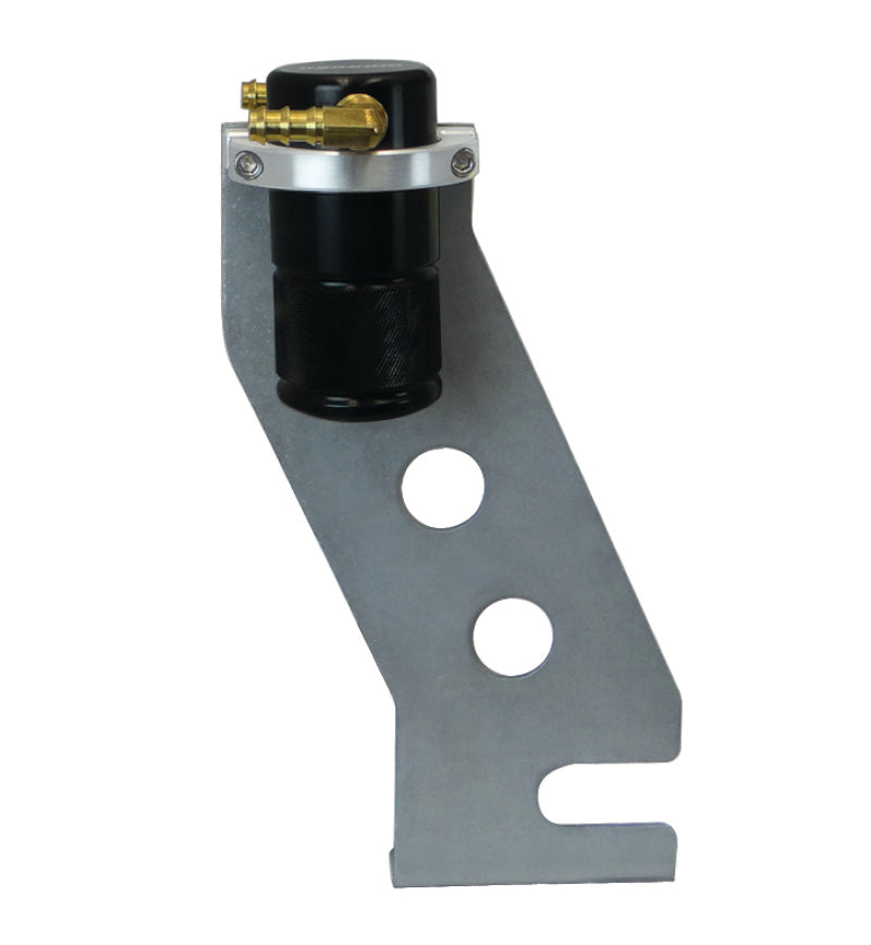 Moroso 87-93 Ford Mustang Air/Oil Separator Catch Can - Small Body - Billet Aluminum - Black Finish Moroso