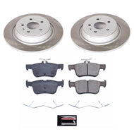 Power Stop 13-16 Lincoln MKZ Rear Semi-Coated Rotor Kit Brake Kits - Performance Blank PowerStop   