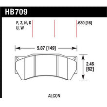 Load image into Gallery viewer, Hawk Performance Brake Pads - Racing Hawk Performance Alcon Mono 6, Model 4497 DTC-70 Race Brake Pads
