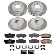Power Stop 91-96 Infiniti G20 Front and Rear Semi-Coated Rotor Kit Brake Kits - Performance Blank PowerStop   