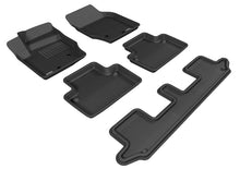 Load image into Gallery viewer, 3D MAXpider 2003-2014 Volvo XC90 Kagu 1st &amp; 2nd &amp; 3rd Row Floormats - Black | L1VV00401509
