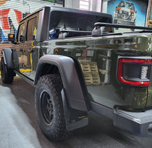 Load image into Gallery viewer, Rally Armor 19-24 Jeep JT Gladiator (Mojave/Rubicon) Black Mud Flap w/Grey Logo Mud Flaps Rally Armor   
