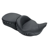 Mustang 08-21 Harley Electra Glide,Rd Glide,Rd King,Str Glide Super Touring 1PC Seat w/Studs - Black Misc Powersports Mustang Motorcycle   
