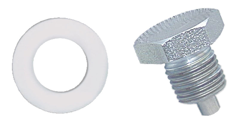 Moroso Oil Pan Drain Plug w/Nylon Washer - Chrome Moroso