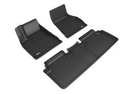 3D MAXpider 2015-2020 Tesla Model S Kagu 1st & 2nd Row Floormats - Black | L1TL01301509
