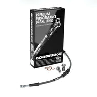 Goodridge 18-23 HD FXFB/FXLRS (w/ABS) -4in Black Brake Line Kit w/Stainless Steel Fittings | HD0146-1FC-BK-4