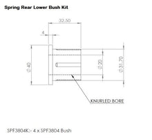 Load image into Gallery viewer, SuperPro 19-23 Ford Ranger Rear Leaf Spring Lower Bush Kit Superpro
