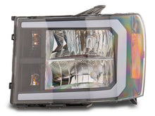 Load image into Gallery viewer, Raxiom 07-13 Chevrolet Sierra 1500 Axial Series Headlights/Seq LED Bar- Black- Clear Lens | S531792
