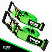 Load image into Gallery viewer, Rhino USA Cargo Tie-Downs Rhino USA Utv Wheel Chock Tie-Down Kit (4-Wheel Kit) (Green)
