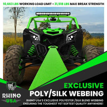 Load image into Gallery viewer, Rhino USA Recovery Tow Strap 3Inx20Ft (Green) Tow Straps Rhino USA
