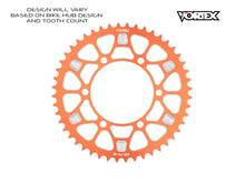 Load image into Gallery viewer, Vortex Racing V4 43 Tooth 520 Rear Sprocket - Orange | 526AZOV4-43
