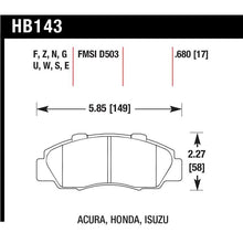 Load image into Gallery viewer, Hawk 97-01 Honda Prelude Performance Ceramic Street Front Brake Pads

