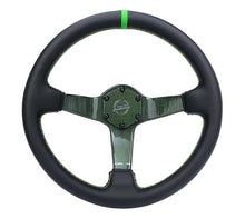 Load image into Gallery viewer, NRG Reinforced Steering Wheel (350mm) Green Carbon Fiber Center - Green Stitching &amp; Center Mark | RST-036CF-GN
