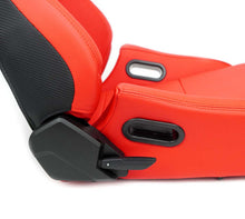 Load image into Gallery viewer, NRG Omega Reclinable Racing Seat (Pair) Red with Black Carbon Vinyl Back | RSC-750RD/BK L/R
