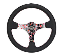 Load image into Gallery viewer, NRG Reinforced Steering Wheel (350mm/3in.) Hydro Dipped Sakura Floral w/ Pink Suede Black Stitch | RST-036SAK-R
