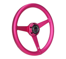 Load image into Gallery viewer, NRG Aluminum Steering Wheel 330mm - Heritage Solid Spoke - Ergonomic Grip - Anadized Pink | RST-071-PK
