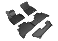 3D MAXpider 19-23 BMW X5 (G05)  7-Passenger Kagu Floormat Complete Set - Black | L1BM10701509