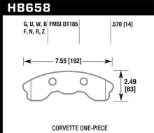 Load image into Gallery viewer, Hawk 06-10 Chevy Corvette (Improved Pad Design) Front HPS Sreet Brake Pads Brake Pads - Performance Hawk Performance   
