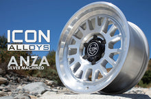 Load image into Gallery viewer, ICON Anza 17x8.5 5x150 25mm Offset 5.75in BS Silver Machined Wheel | 8217855557SM
