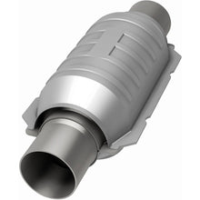Load image into Gallery viewer, MagnaFlow Conv Univ 2in Inlet/Outlet Ctr/Ctr Round 9in Body L x 5.125in W x 13in Overall L 49 State
