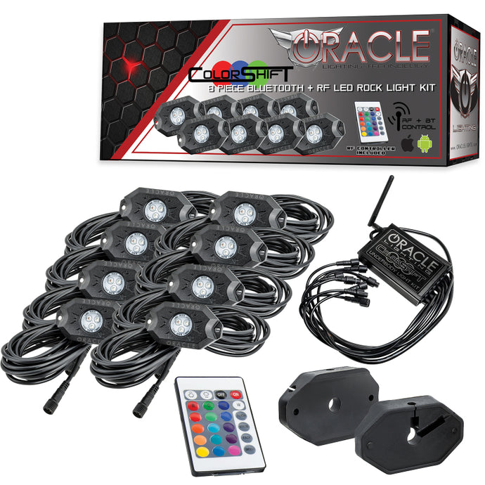 Oracle Bluetooth + RF Underbody Rock Light Kit - 8 PCS - ColorSHIFT ORACLE Lighting