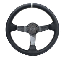 Load image into Gallery viewer, NRG Carbon Fiber Steering Wheel (350mm) Silver Carbon Fiber Center - Silver Stitching &amp; Center Mark | RST-036CF-SL
