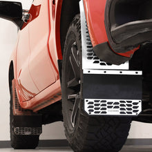 Load image into Gallery viewer, Putco 14-20 Chevrolet Silverado LD / GMC Sierra LD - Set of 2 Mud Skins - Polished SS w/ Hex Shield Mud Flaps Putco
