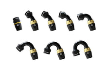 Load image into Gallery viewer, GReddy AN06 120 DEGREE HOSE END SWIVEL BLACK/GOLD ANODIZED | 12800612
