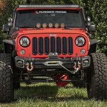 Load image into Gallery viewer, Rugged Ridge 07-18 Jeep Wrangler JK Arcus Front Bumper Set w/Tray &amp; Hooks Rugged Ridge
