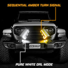 Load image into Gallery viewer, XK Glow JL Wrangler &amp; Gladiator JT XKCHROME LED Grill Kit Light Accessories and Wiring XKGLOW   
