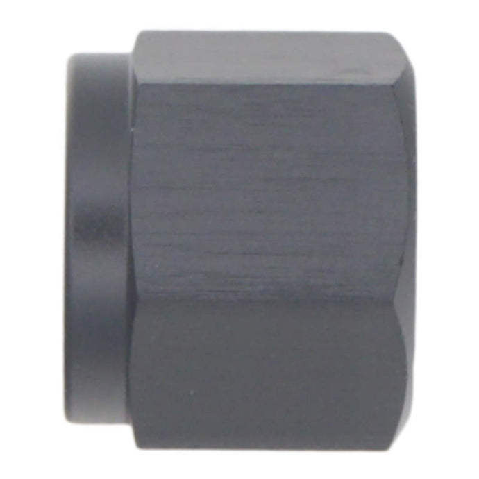 DeatschWerks 6AN Female Flare Cap - Anodized Matte Black Fitting Caps DeatschWerks