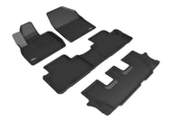 3D Maxpider 20-24 Kia Telluride 8-Seat Kagu Black R1 R2 R3 Floor Mats - Rubber 3D MAXpider   