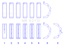 Load image into Gallery viewer, King Engine Bearings Ford 415 (Size +0.50mm) Main Bearing Set King Engine Bearings
