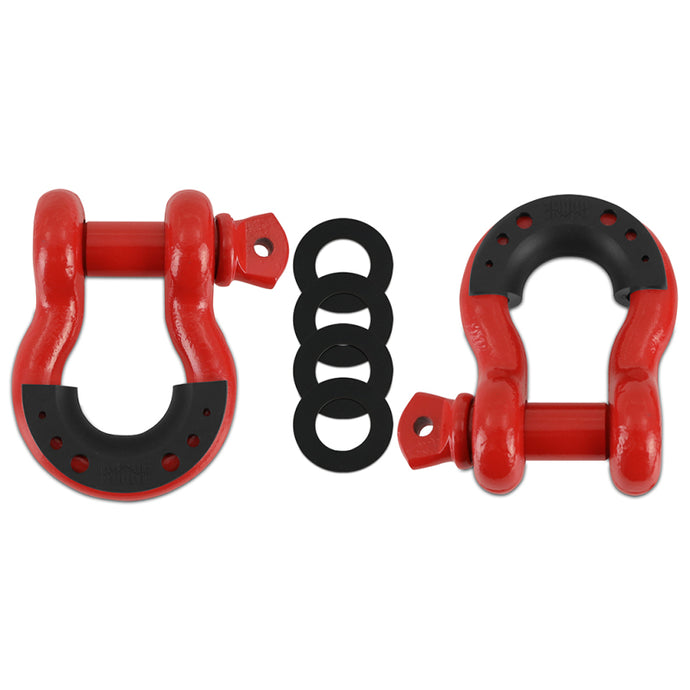 Borne Off-Road Borne D-Ring Shackle Set Red Borne Off-Road