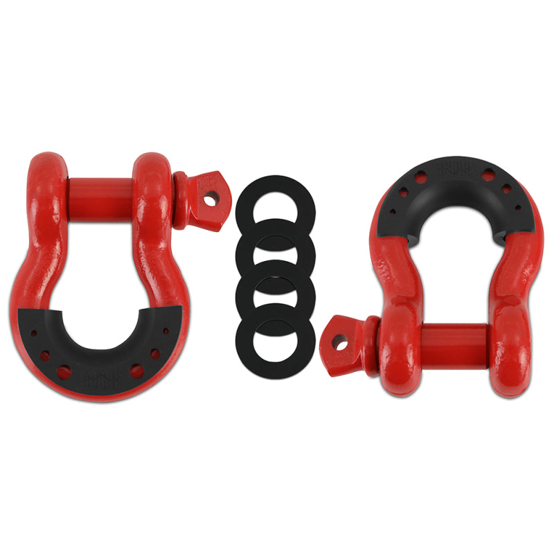 Borne Off-Road Borne D-Ring Shackle Set Red Borne Off-Road