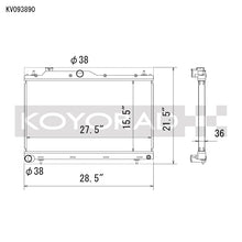 Load image into Gallery viewer, Koyo 22-25 Subaru WRX All Aluminum Performance Radiator
