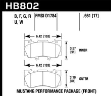 Load image into Gallery viewer, Hawk 15-17 Ford Mustang Performance Package HPS 5.0 Front Brake Pads Brake Pads - Performance Hawk Performance   
