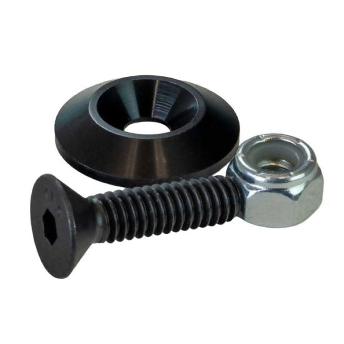 Moroso 1in Taper Washer - Black Anodized (10 Pack w/Hardware) Moroso